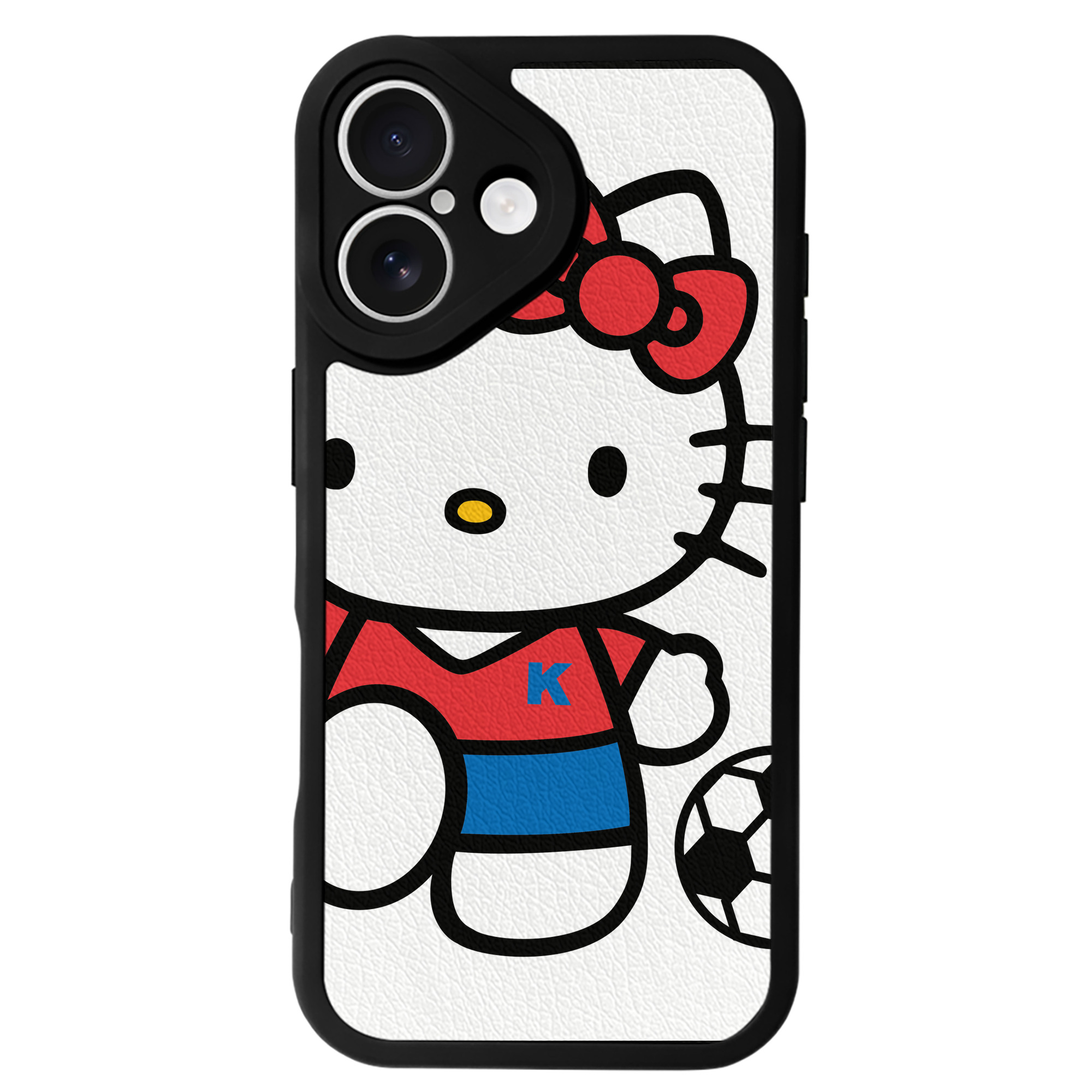 （画像用） Hello Kitty ハローキティ 【iPhone 16シリーズ対応】シリコンスマホケース（レザー調） 材質：シリコン